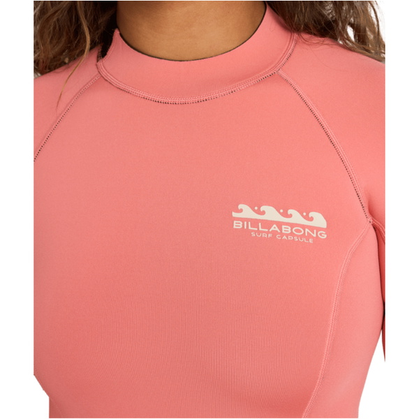 2026 Billabong Womens Spring Glider 2mm Long Sleeve Springsuit Wetsuit ABJW400135 - Watermelon